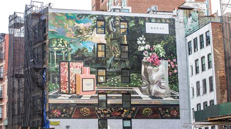 gucci bloom murales|gucci wall art.